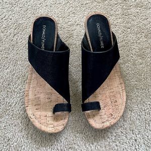 Donald Pliner Gyer2 Leather Wedge Sandals